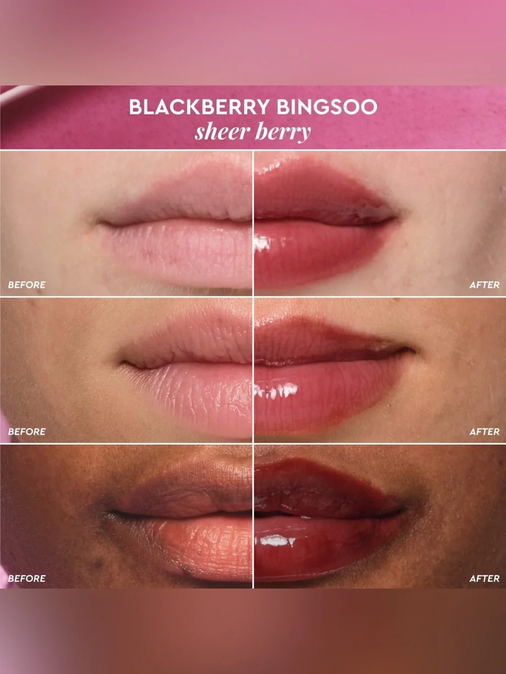 Glow Recipe Glass Balm Lip Treatment for Shine & Hydration- Blackberry Bingsoo